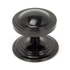 Black Art Deco Centre Door Knob | From The Anvil-Centre Door Knobs-Yester Home