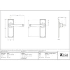 Black Avon Lever Latch Set | From The Anvil-Lever Latch-Yester Home