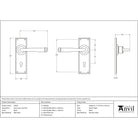 Black Avon Lever Lock Set | From The Anvil-Lever Lock-Yester Home