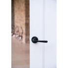 Black Avon Round Lever on Rose Set (Art Deco) - Unsprung | From The Anvil-Concealed-Yester Home