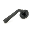 Black Avon Round Lever on Rose Set (Beehive) - Unsprung | From The Anvil-Concealed-Yester Home