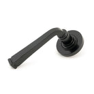 Black Avon Round Lever on Rose Set (Plain) | From The Anvil - Concealed - From The Anvil - Yester Home