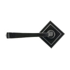 Black Avon Round Lever on Rose Set (Square) | From The Anvil - Concealed - From The Anvil - Yester Home