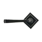 Black Avon Round Lever on Rose Set (Square) - Unsprung | From The Anvil-Concealed-Yester Home