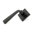 Black Avon Round Lever on Rose Set (Square) - Unsprung | From The Anvil-Concealed-Yester Home