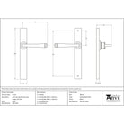 Black Avon Slimline Lever Latch Set | From The Anvil-Espagnolette-Yester Home