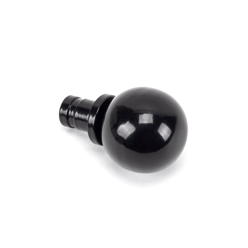 Black Ball Curtain Finial (pair) | From The Anvil-Finials-Yester Home