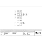 Black Beehive Brighton Fastener - Narrow (Square) - Brighton Fasteners - From The Anvil - Yester Home