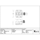 Black Beehive Brighton Fastener (Radiused) - Brighton Fasteners - From The Anvil - Yester Home