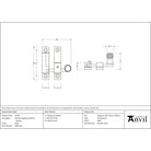 Black Beehive Quadrant Fastener - Narrow - Quadrant Fasteners - From The Anvil - Yester Home