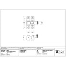 Black Brompton Brighton Fastener - Narrow (Square) - Brighton Fasteners - From The Anvil - Yester Home