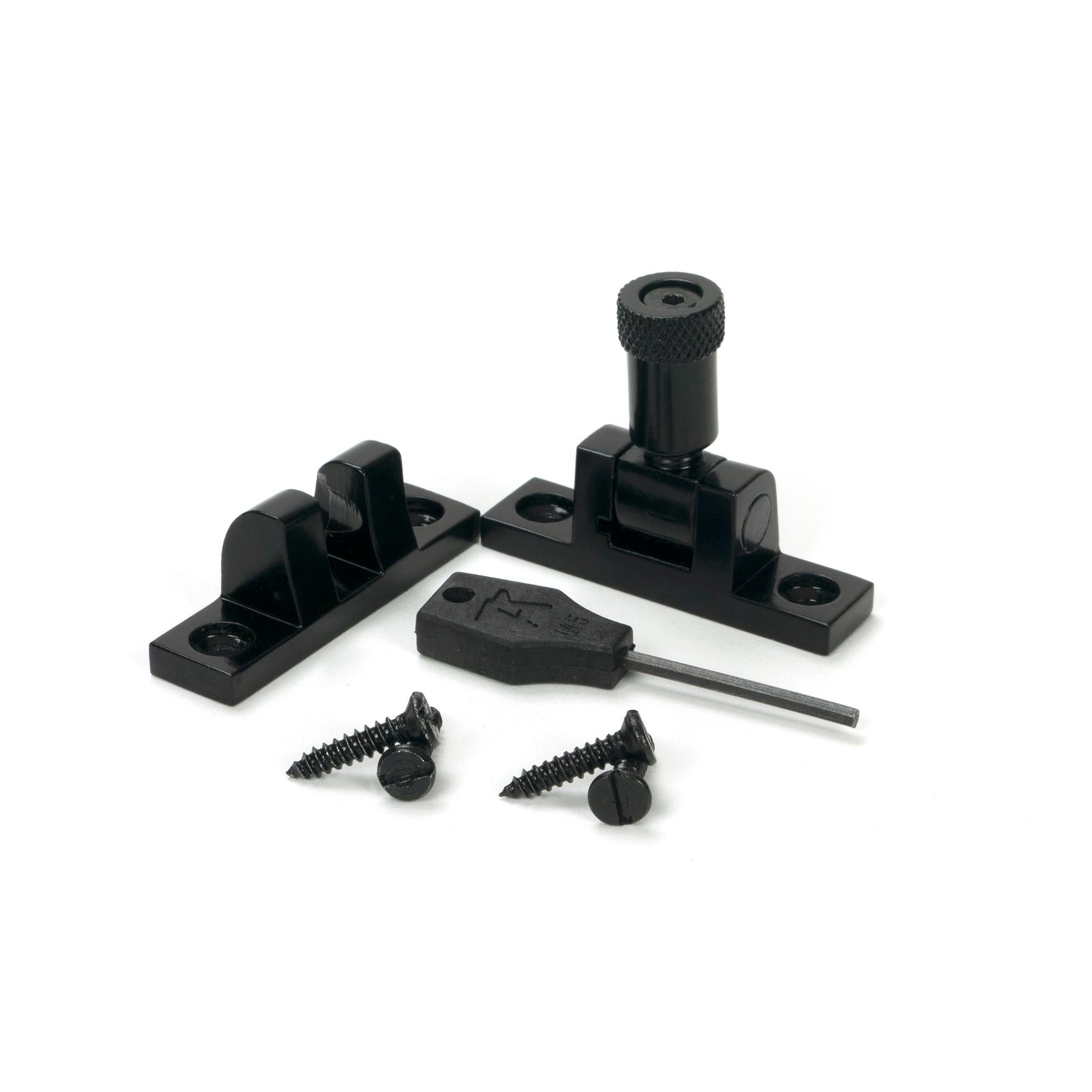 Black Brompton Brighton Fastener - Narrow (Square) - Brighton Fasteners - From The Anvil - Yester Home