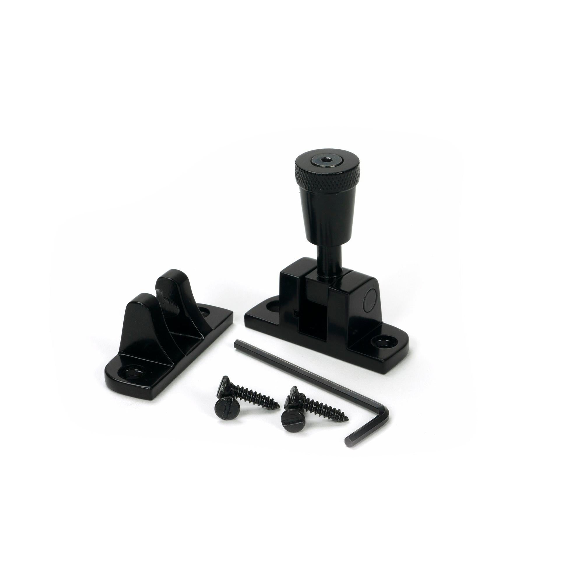 Black Brompton Brighton Fastener (Radiused) - Brighton Fasteners - From The Anvil - Yester Home