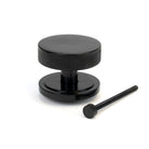 Black Brompton Centre Door Knob (Art Deco) | From The Anvil-Centre Door Knobs-Yester Home