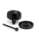 Black Brompton Centre Door Knob (Art Deco) | From The Anvil-Centre Door Knobs-Yester Home