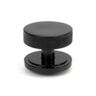 Black Brompton Centre Door Knob (Art Deco) | From The Anvil-Centre Door Knobs-Yester Home