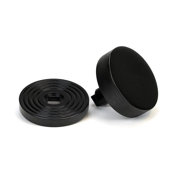 Black Brompton Centre Door Knob (Beehive) | From The Anvil-Centre Door Knobs-Yester Home