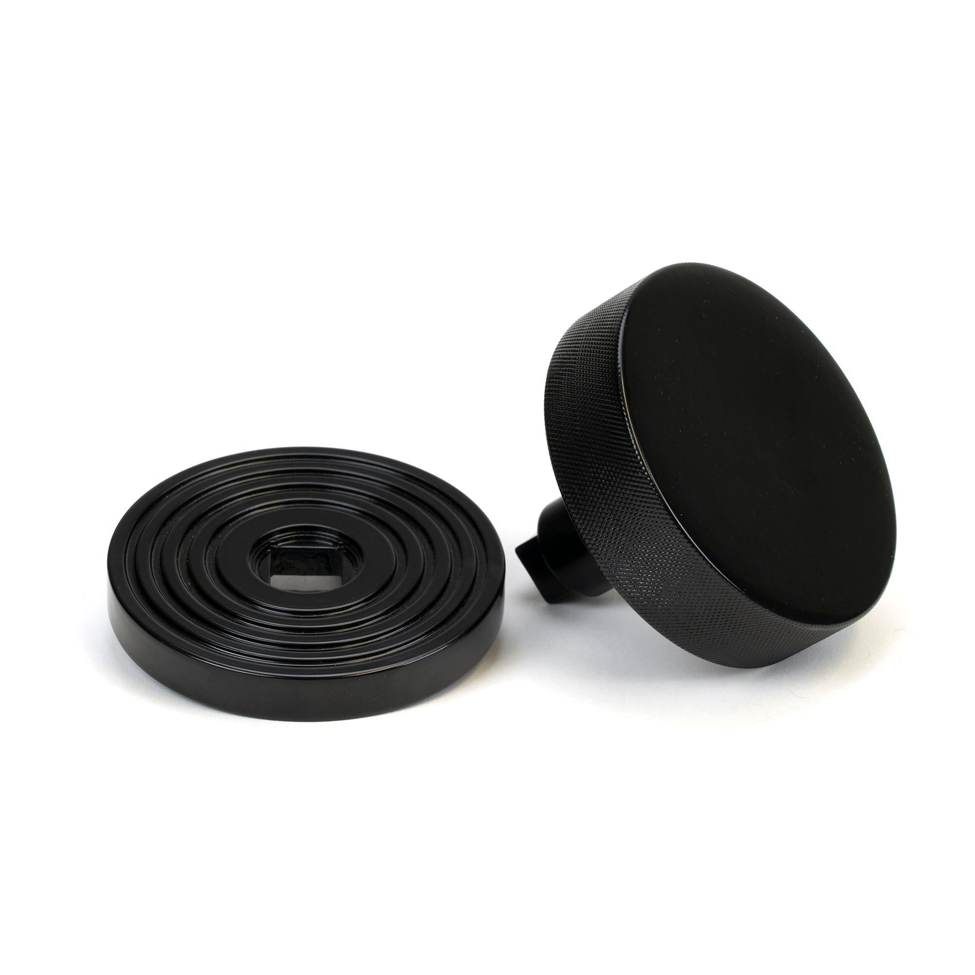 Black Brompton Centre Door Knob (Beehive) | From The Anvil - Centre Door Knobs - From The Anvil - Yester Home