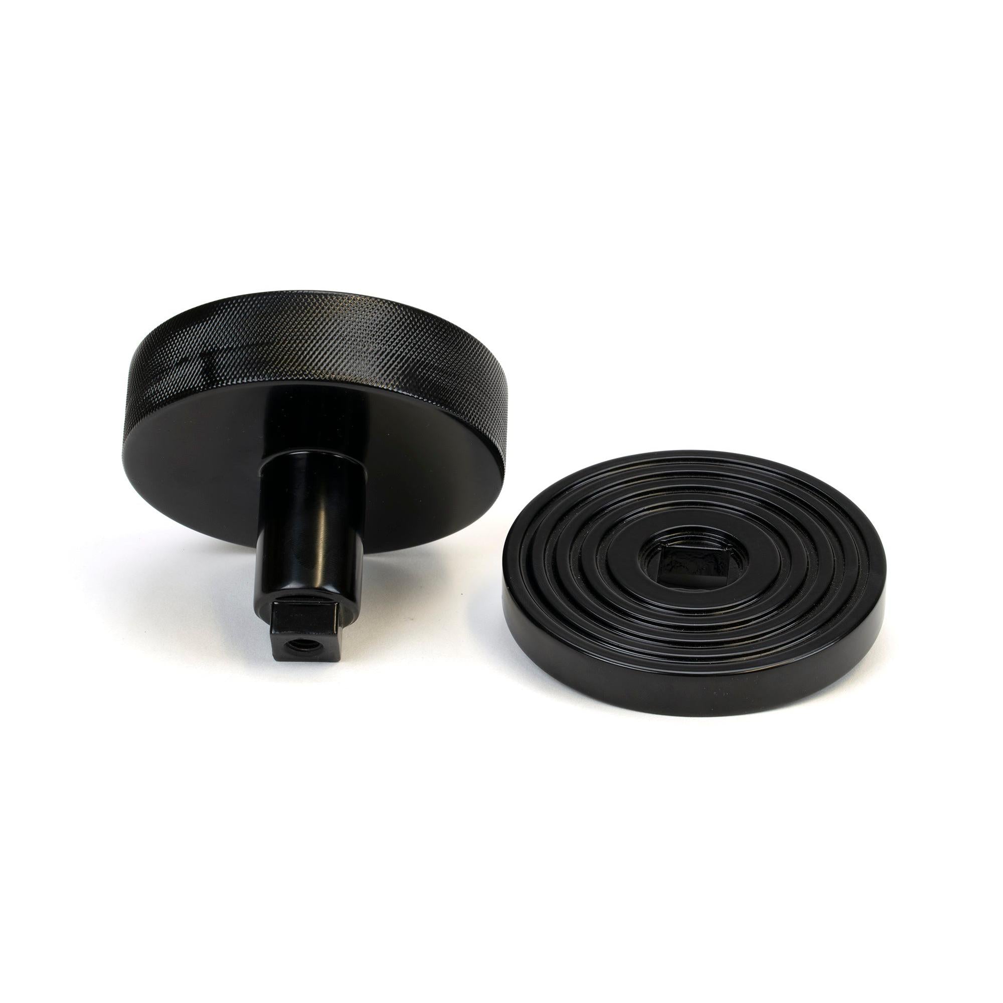 Black Brompton Centre Door Knob (Beehive) | From The Anvil - Centre Door Knobs - From The Anvil - Yester Home