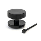 Black Brompton Centre Door Knob (Plain) | From The Anvil-Centre Door Knobs-Yester Home