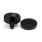 Black Brompton Centre Door Knob (Plain) | From The Anvil-Centre Door Knobs-Yester Home