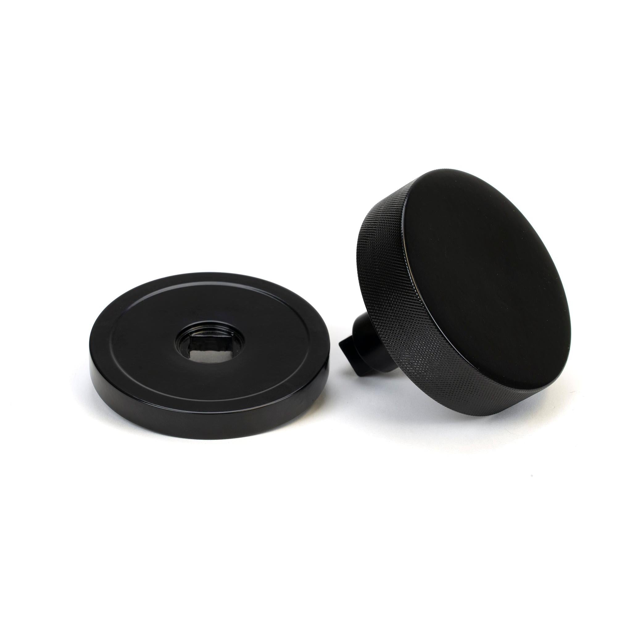 Black Brompton Centre Door Knob (Plain) | From The Anvil - Centre Door Knobs - From The Anvil - Yester Home