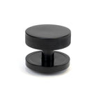 Black Brompton Centre Door Knob (Plain) | From The Anvil-Centre Door Knobs-Yester Home