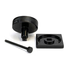 Black Brompton Centre Door Knob (Square) | From The Anvil-Centre Door Knobs-Yester Home