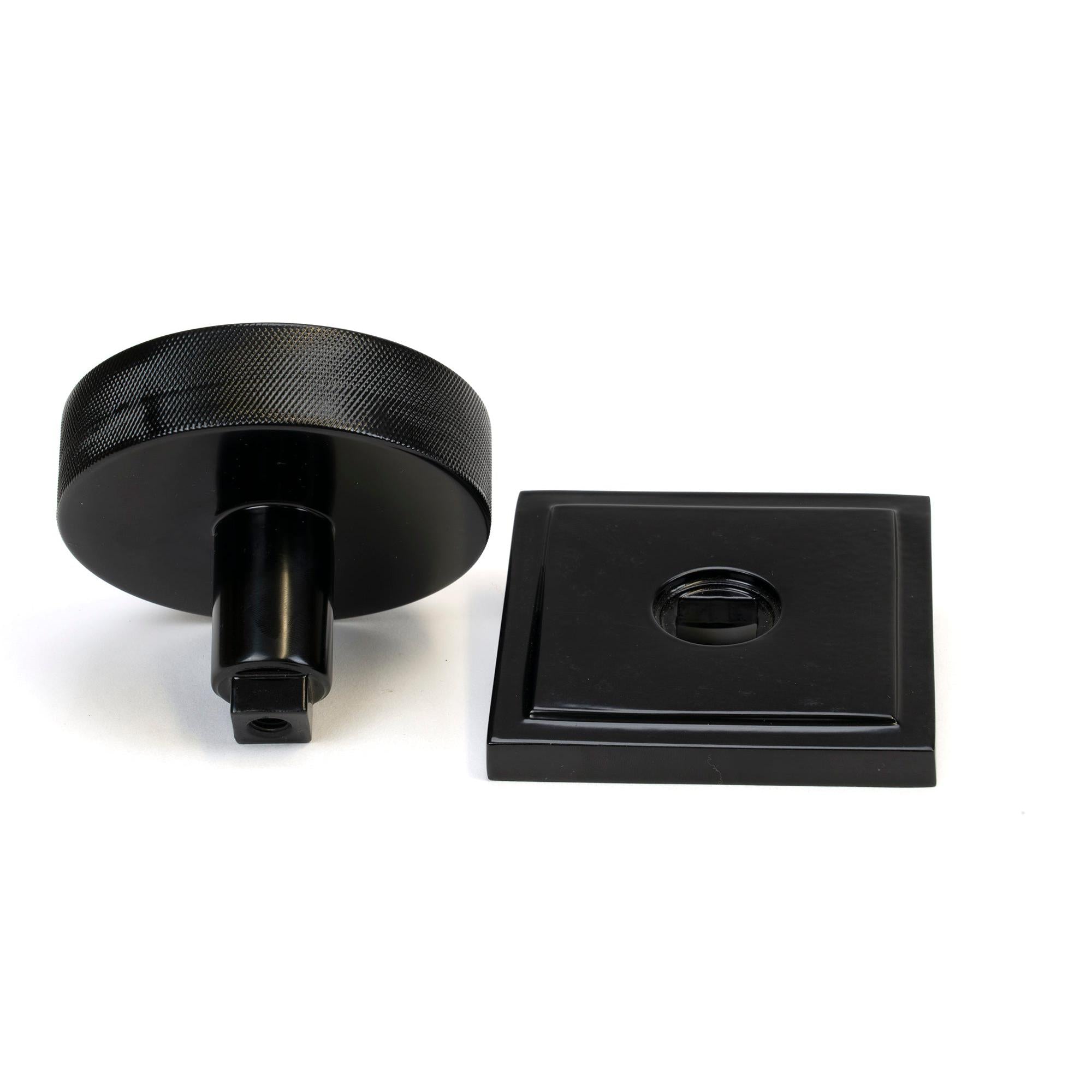 Black Brompton Centre Door Knob (Square) | From The Anvil - Centre Door Knobs - From The Anvil - Yester Home