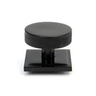 Black Brompton Centre Door Knob (Square) | From The Anvil-Centre Door Knobs-Yester Home