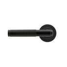 Black Brompton Lever on Rose Set (Plain) - Unsprung | From The Anvil-Concealed-Yester Home