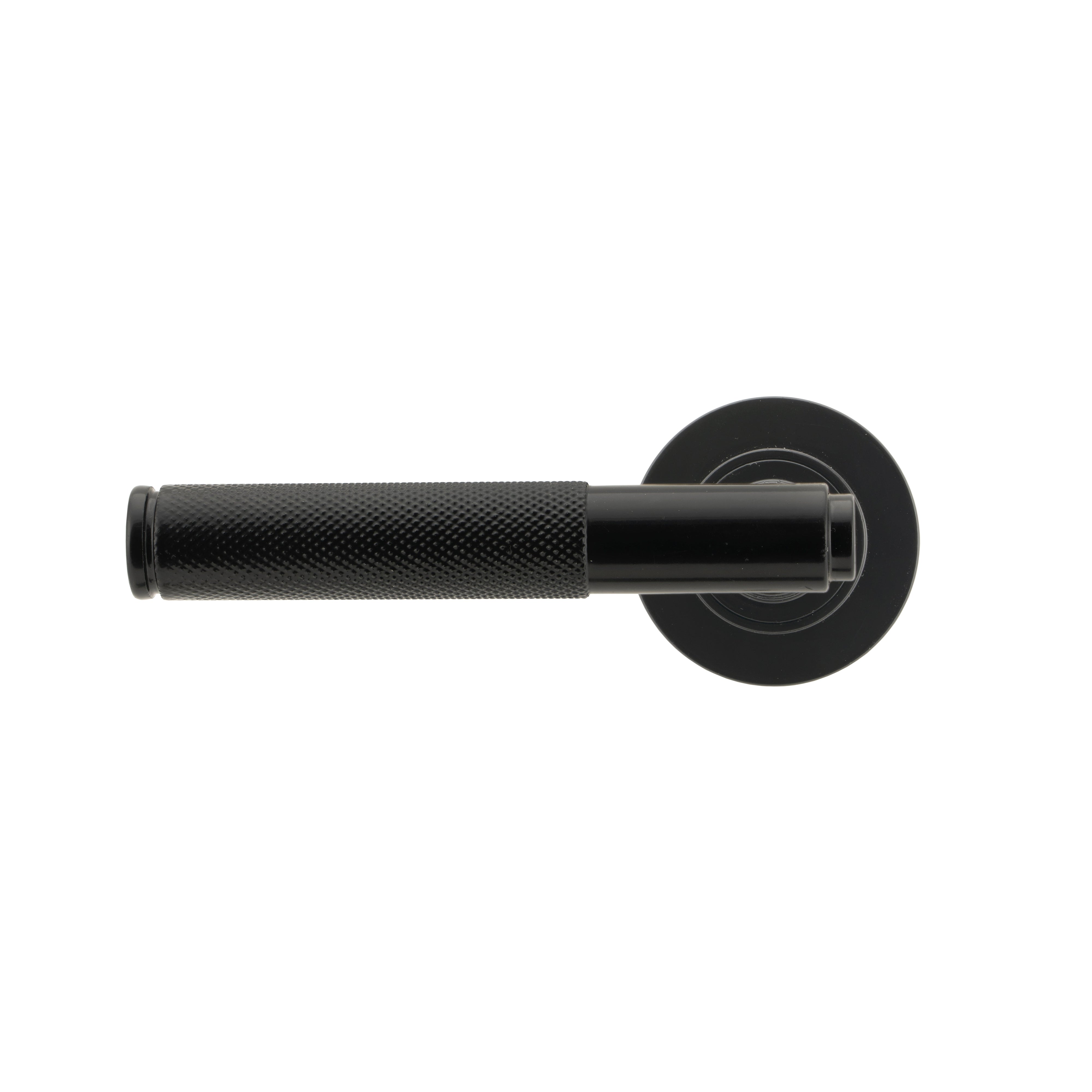 Black Brompton Lever on Rose Set (Plain) - Unsprung | From The Anvil-Concealed-Yester Home