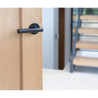 Black Brompton Lever on Rose Set (Plain) - Unsprung | From The Anvil-Concealed-Yester Home