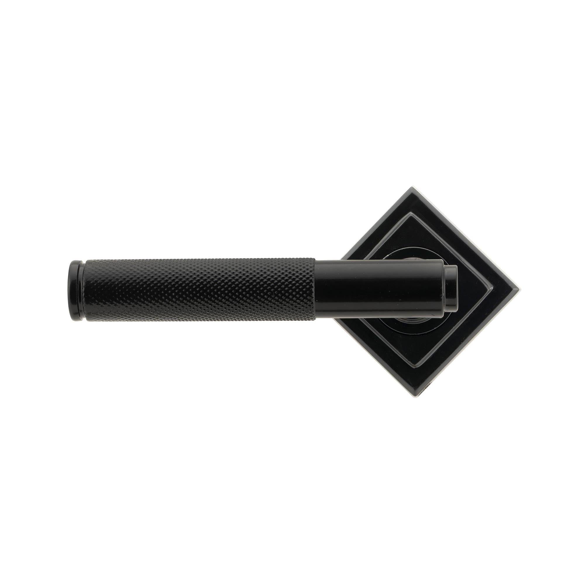 Black Brompton Lever on Rose Set (Square) | From The Anvil - Concealed - From The Anvil - Yester Home