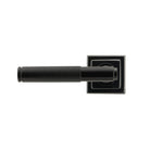 Black Brompton Lever on Rose Set (Square) - Unsprung | From The Anvil-Concealed-Yester Home