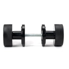 Black Brompton Mortice/Rim Knob Set (Art Deco) | From The Anvil-Mortice Knobs-Yester Home