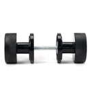 Black Brompton Mortice/Rim Knob Set (Art Deco) | From The Anvil - Mortice Knobs - From The Anvil - Yester Home