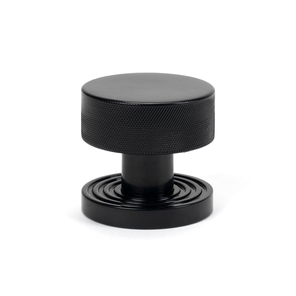 Black Brompton Mortice/Rim Knob Set (Beehive) | From The Anvil-Mortice Knobs-Yester Home