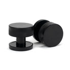 Black Brompton Mortice/Rim Knob Set (Plain) | From The Anvil - Mortice Knobs - From The Anvil - Yester Home