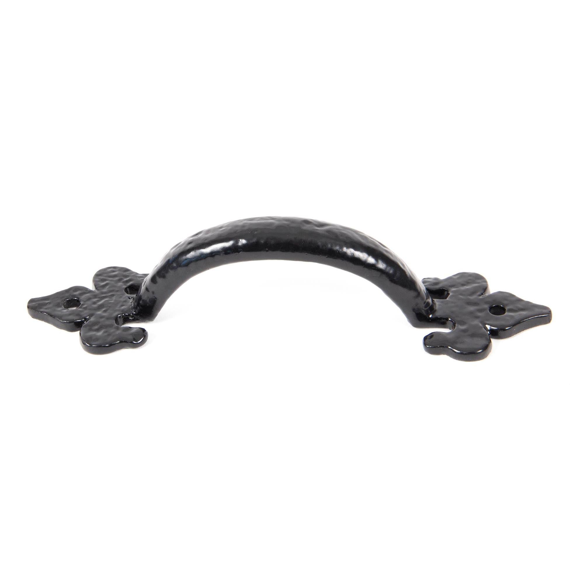 Black Cast 6" Fleur De Lys Pull Handle | From The Anvil - Pull Handles - From The Anvil - Yester Home