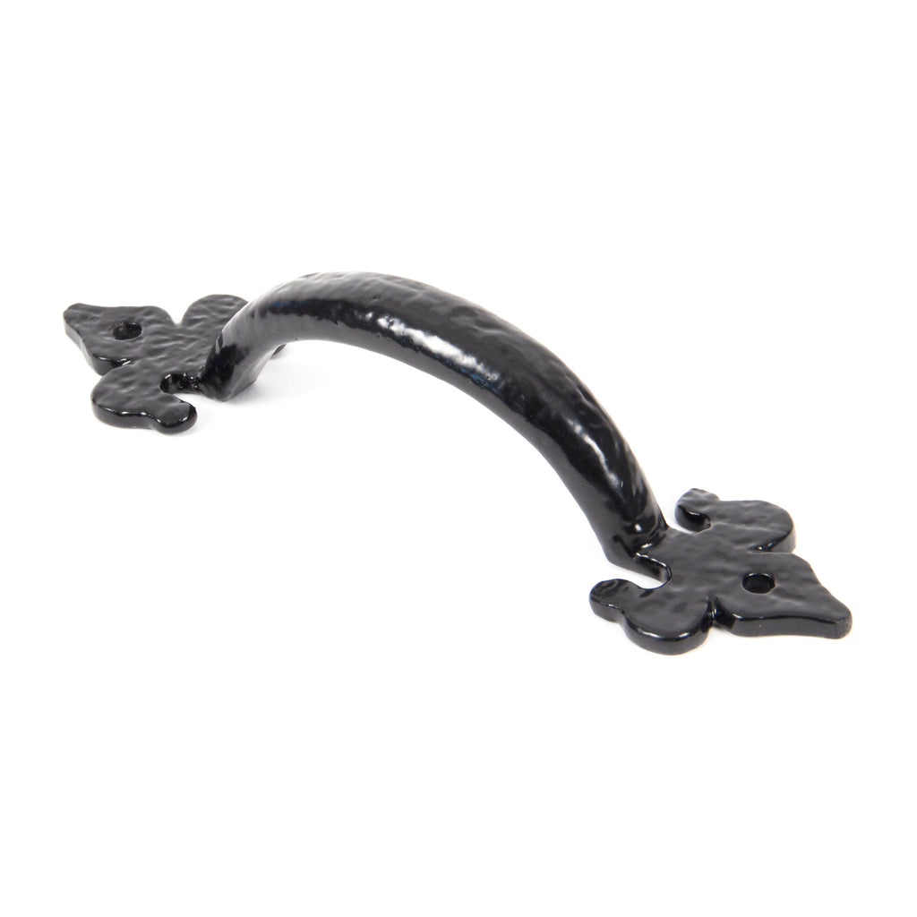 Black Cast 6" Fleur De Lys Pull Handle | From The Anvil-Pull Handles-Yester Home