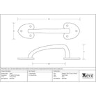 Black Cast 8" Gothic Pull Handle | From The Anvil - Pull Handles - From The Anvil - Yester Home