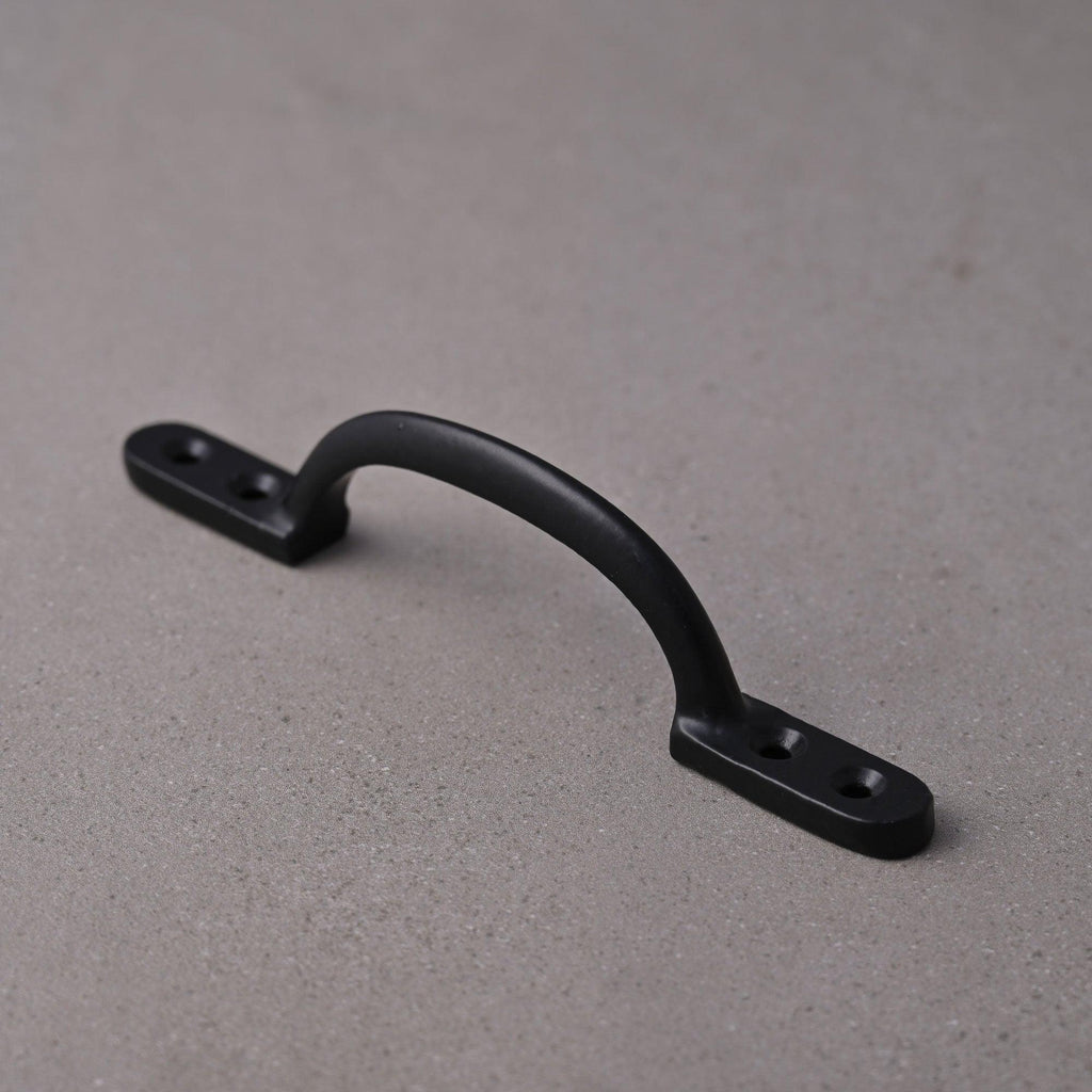 Black Cast Iron Pull Handle-Cabinet Handles-Yester Home