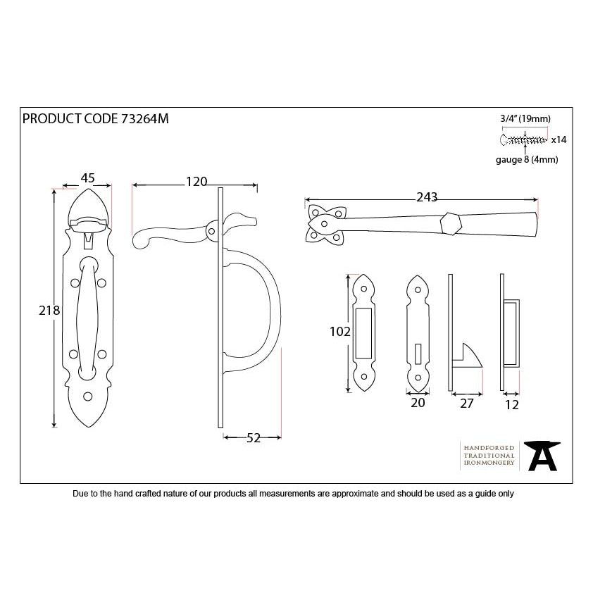 Black Cast Suffolk Latch | From The Anvil-Thumblatches-Yester Home