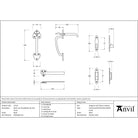 Black Cast Thumblatch Set with Chain | From The Anvil - Thumblatches - From The Anvil - Yester Home