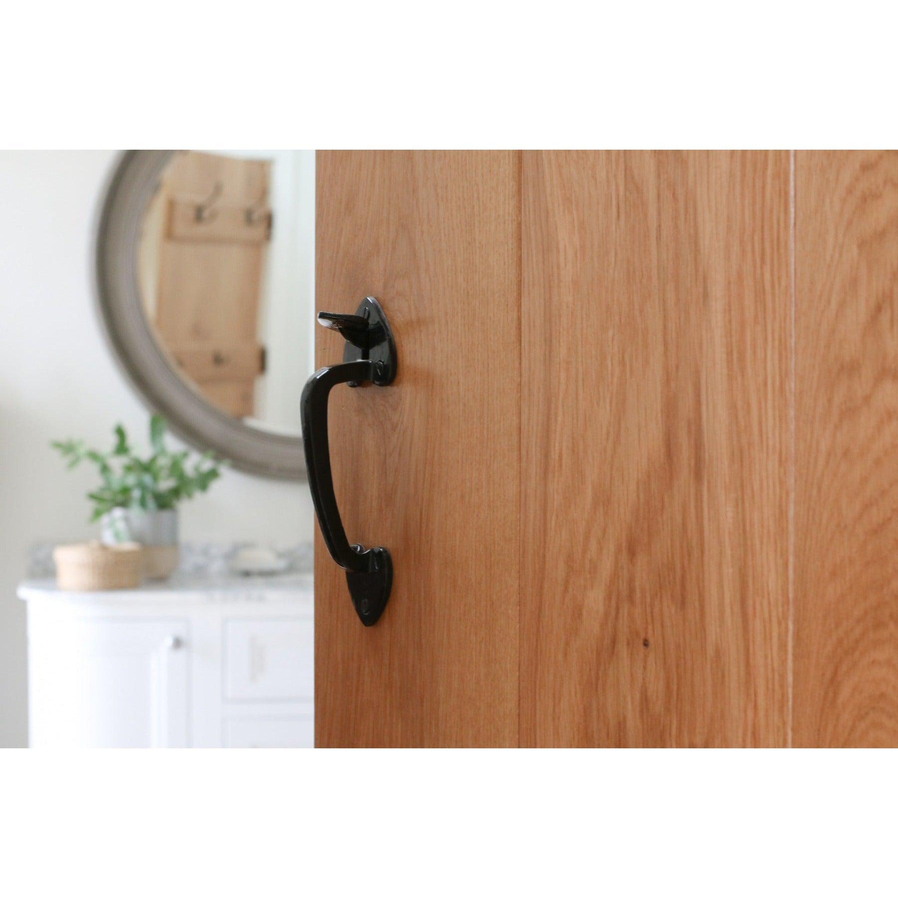 Black Cast Thumblatch Set with Chain | From The Anvil-Thumblatches-Yester Home