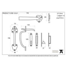 Black Cast Thumblatch Set with Chain | From The Anvil-Thumblatches-Yester Home