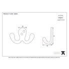 Black Celtic Double Robe Hooks | From The Anvil-Coat Hooks-Yester Home