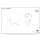 Black Celtic Single Robe Hook | From The Anvil-Coat Hooks-Yester Home