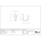 Black Celtic Single Robe Hook | From The Anvil - Coat Hooks - From The Anvil - Yester Home